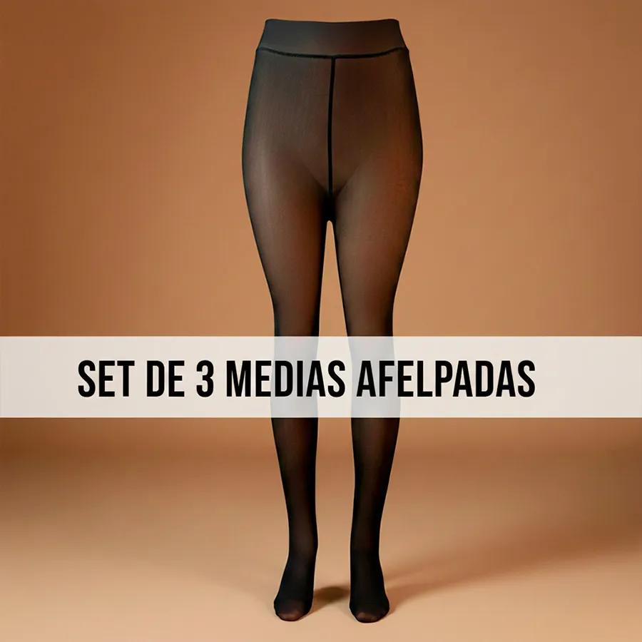 3307-UNI-NEGRO SET DE 3 MEDIAS 6292